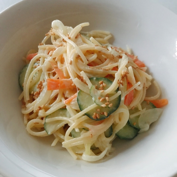 コンソメ風味のスパゲティサラダ